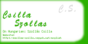 csilla szollas business card